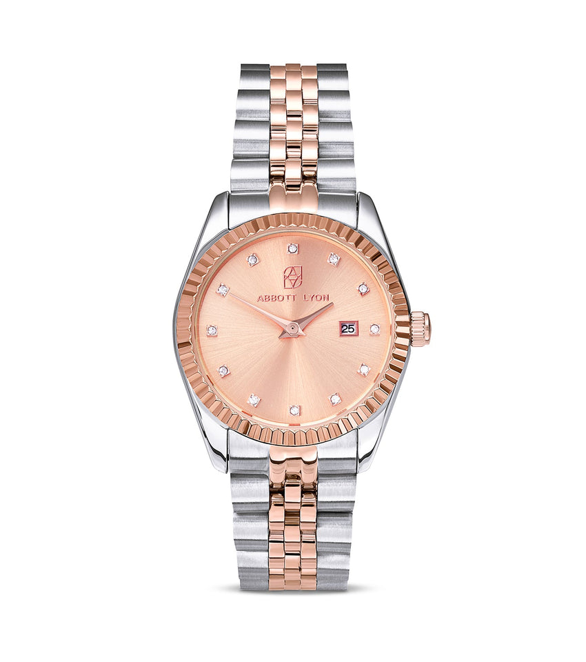 Mini Two Tone Blush Link Belgravia 30 Watch