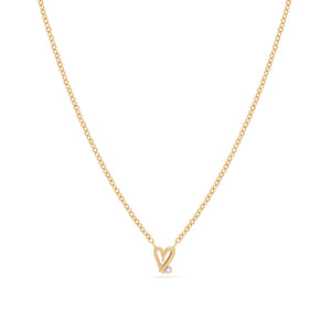 Stories Doodle Heart Necklace (Gold)
