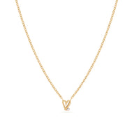 Stories Doodle Heart Necklace (Gold)