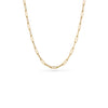 Paperclip Chain Necklace (Gold) - 16 - 18 in