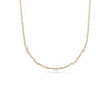 Layering Mini Pearl Beaded Chain Necklace (Gold)