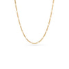 Small Figaro Chain Necklace (Gold) - 16 - 18 in