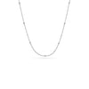 Layering Sphere Chain Necklace 14-16 in (Silver) - Sterling Silver
