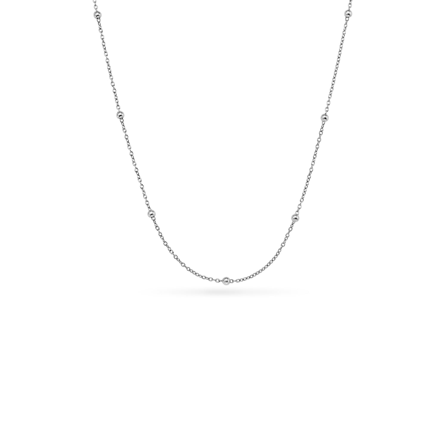 La Croix Crystal Cross Necklace (Silver)
