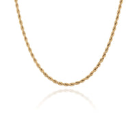 Small Rope Chain Necklace (Gold)