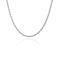 Small Rope Chain Necklace (Silver)