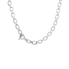 Layering Oval Link Chain Necklace (Silver)