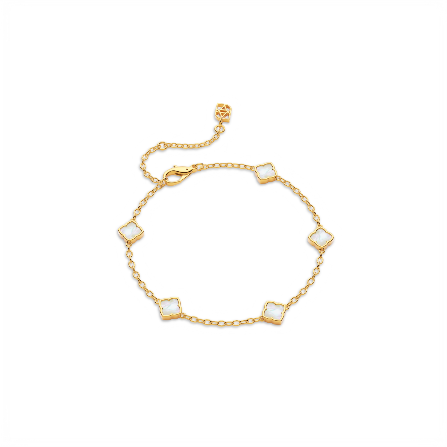 【SURGERY】l cloverlink bracelet 10k-Yellow-Gold-Clover-Link-