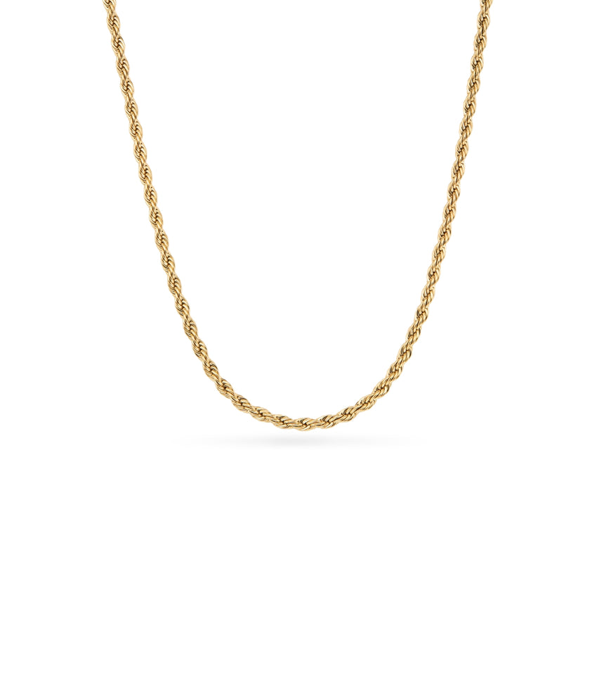 Layering Small Rope Chain Necklace (Gold)