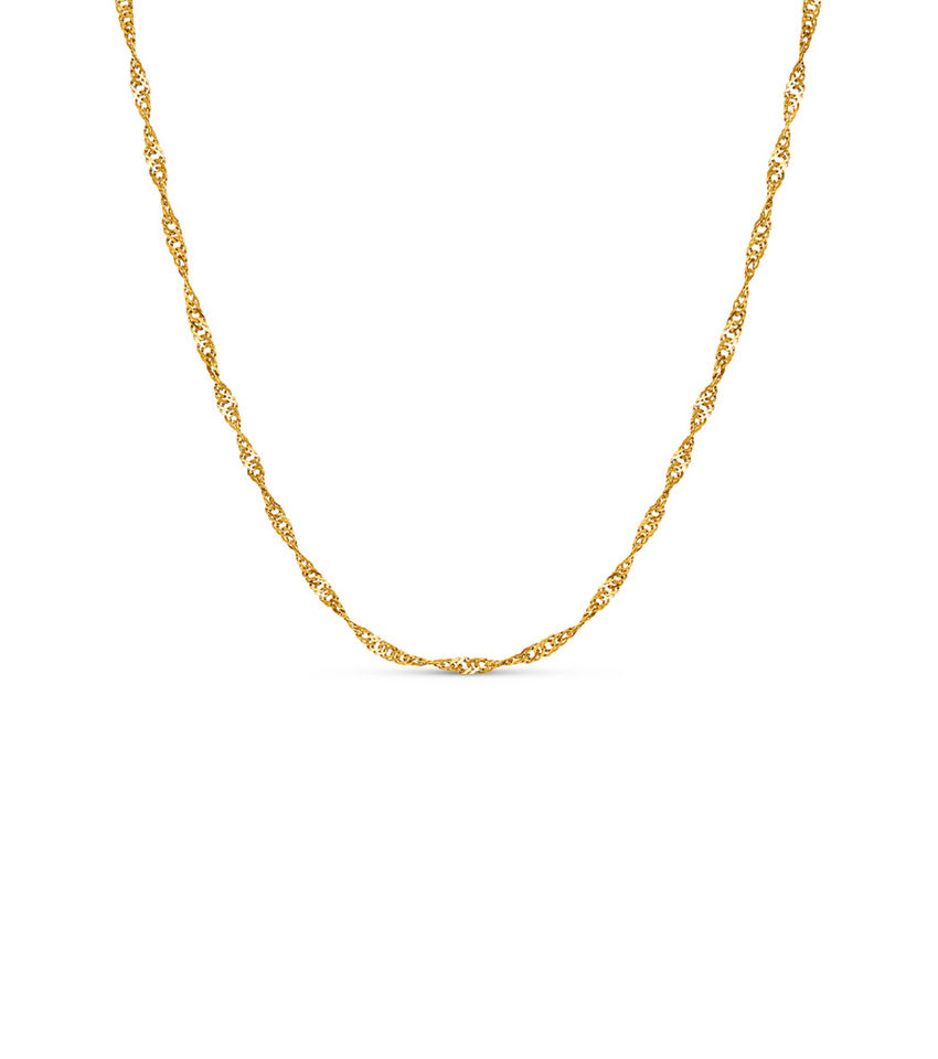 Twisted Chain Necklace (Gold)
