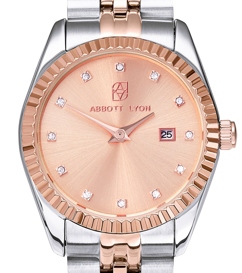Mini Two Tone Blush Link Belgravia 30 Watch