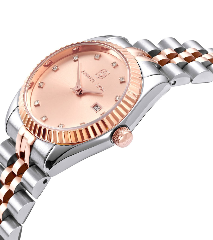 Mini Two Tone Blush Link Belgravia 30 Watch