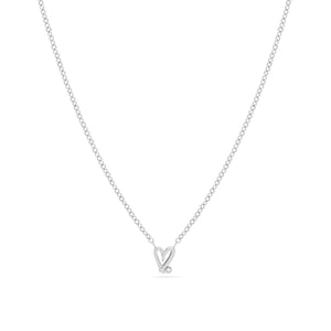 Stories Doodle Heart Necklace (Silver)