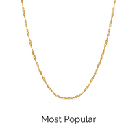 Twisted Chain Necklace (Gold)