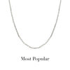 Layering Box Chain Necklace (Silver)