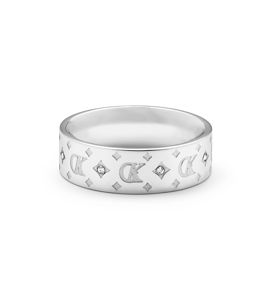 Own Way Statement Monogram Ring (Silver)