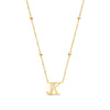 Double Initial Crystal Necklace (Gold)