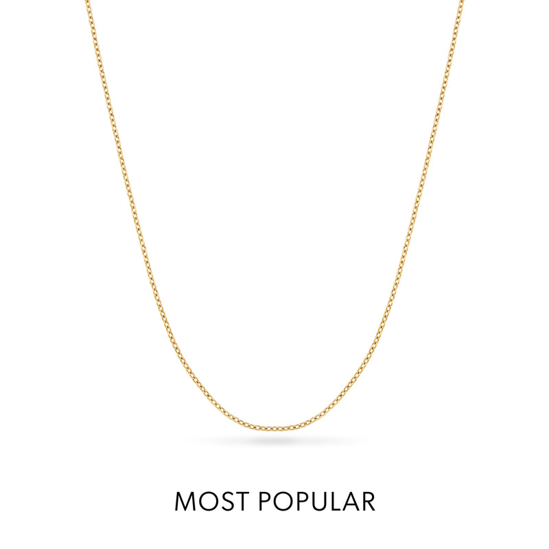 Layering Fine Chain Necklace 16-18 in (Gold)
