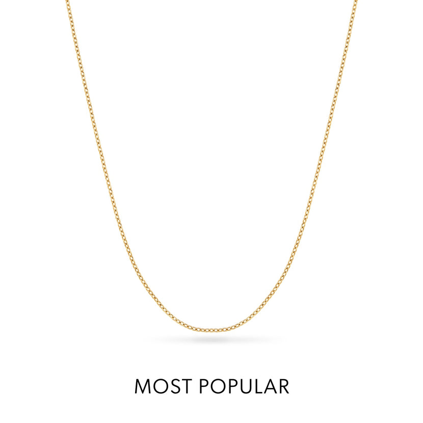 Layering Fine Chain Necklace 16-18 in (Gold)