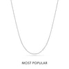 Layering Fine Chain Necklace 16-18 in (Silver) - Sterling Silver