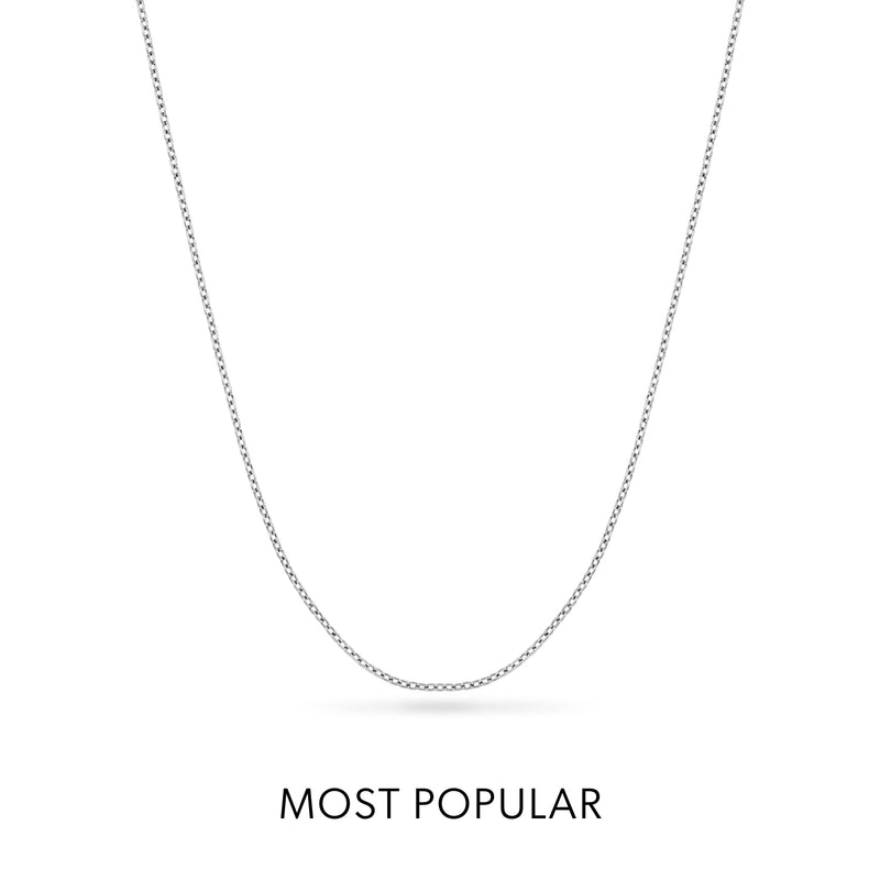 Layering Fine Chain Necklace 16-18 in (Silver) - Sterling Silver