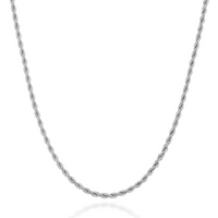 Small Rope Chain Necklace (Silver)