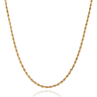 Small Rope Chain Necklace (Gold)