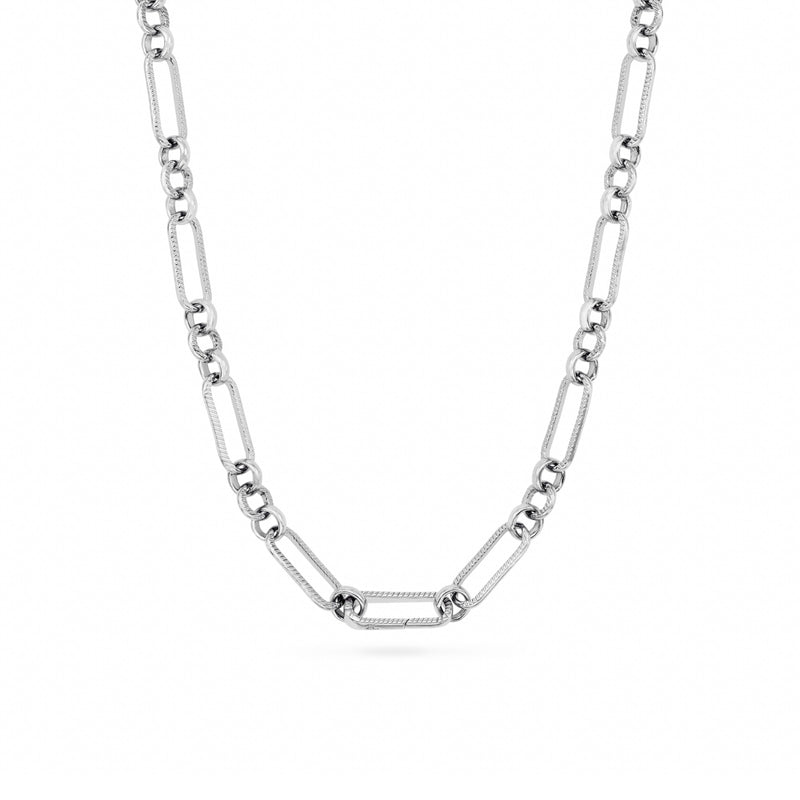 Figaro Chain Necklace (Silver)