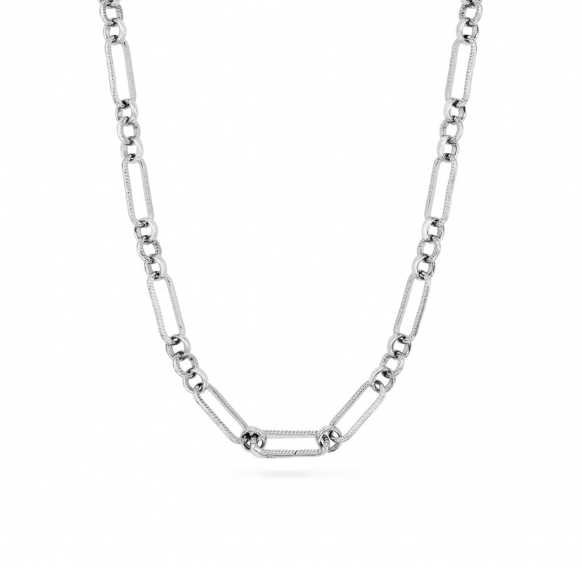 Figaro Chain Necklace (Silver)