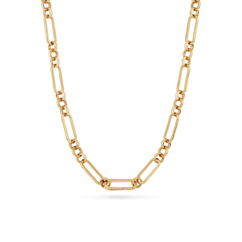 Figaro Chain Necklace (Gold)