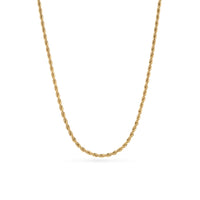 Small Rope Chain Necklace (Gold)