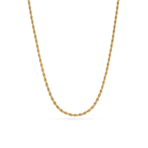 Small Rope Chain Necklace (Gold)