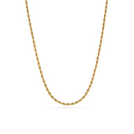 Small Rope Chain Necklace (Gold)