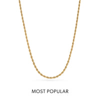 Layering Small Rope Chain Necklace (Gold)