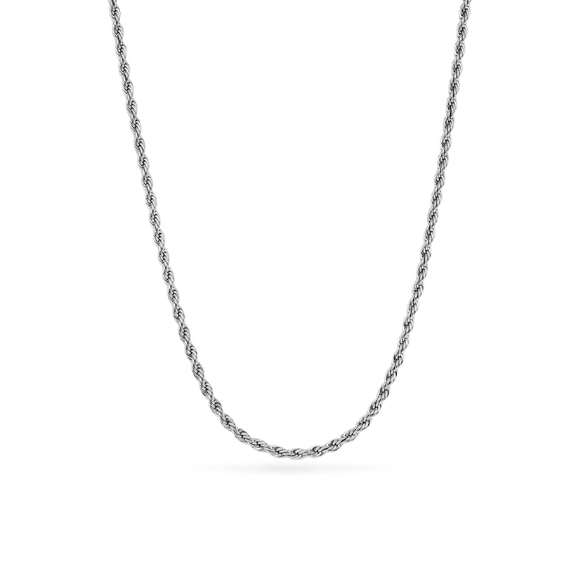 Layering Small Rope Chain Necklace (Silver)