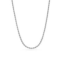 Small Rope Chain Necklace (Silver)