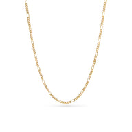 Small Figaro Chain Necklace (Gold) - 16 - 18 in