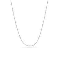 Layering Sphere Chain Necklace (Silver)