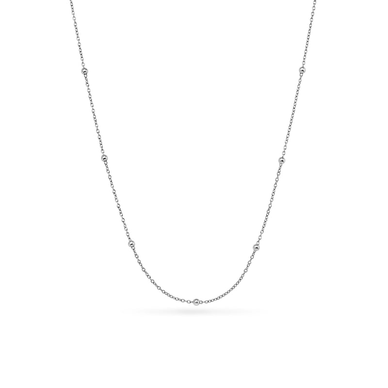 Layering Sphere Chain Necklace (Silver)
