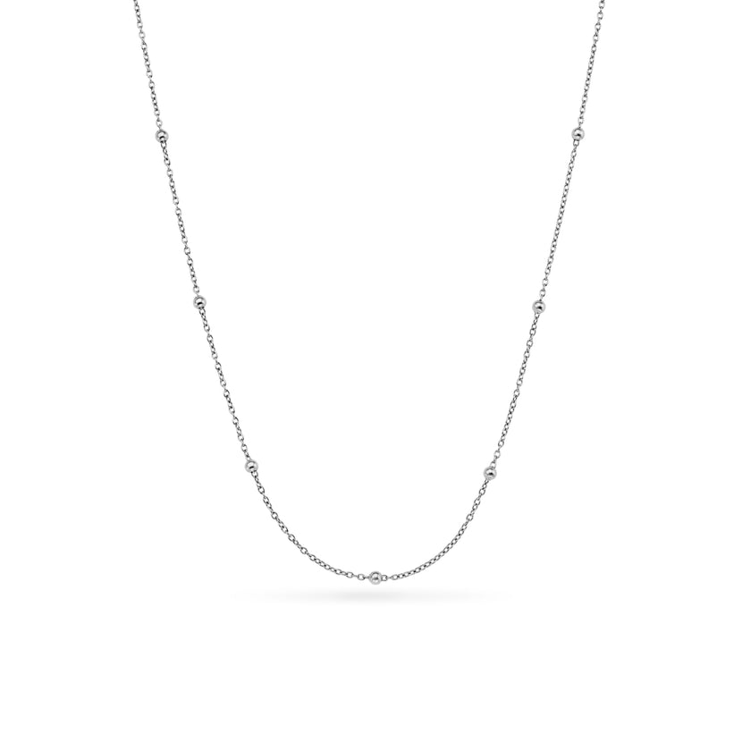 Layering Sphere Chain Necklace (Silver)