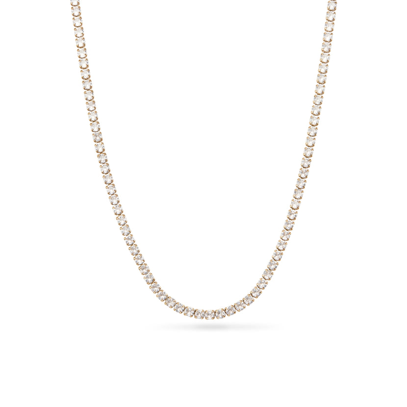 Tennis Necklace (Gold)