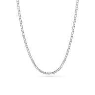 Layering Tennis Chain Necklace (Silver)