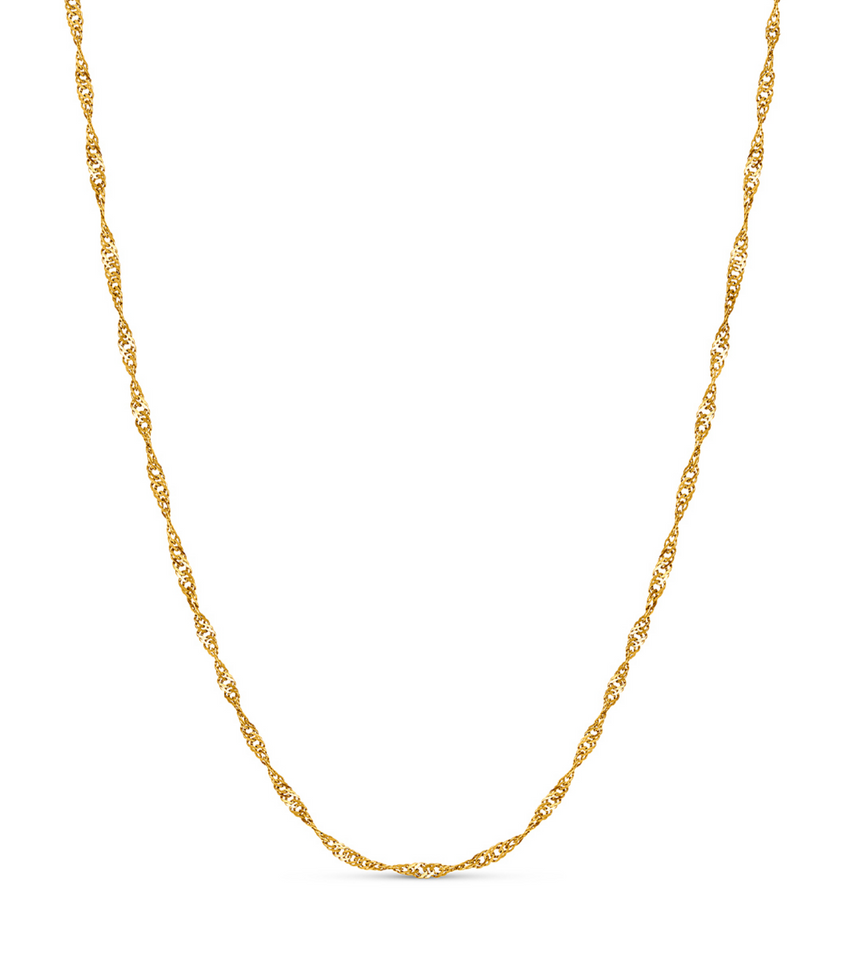 Twisted Chain Necklace (Gold)