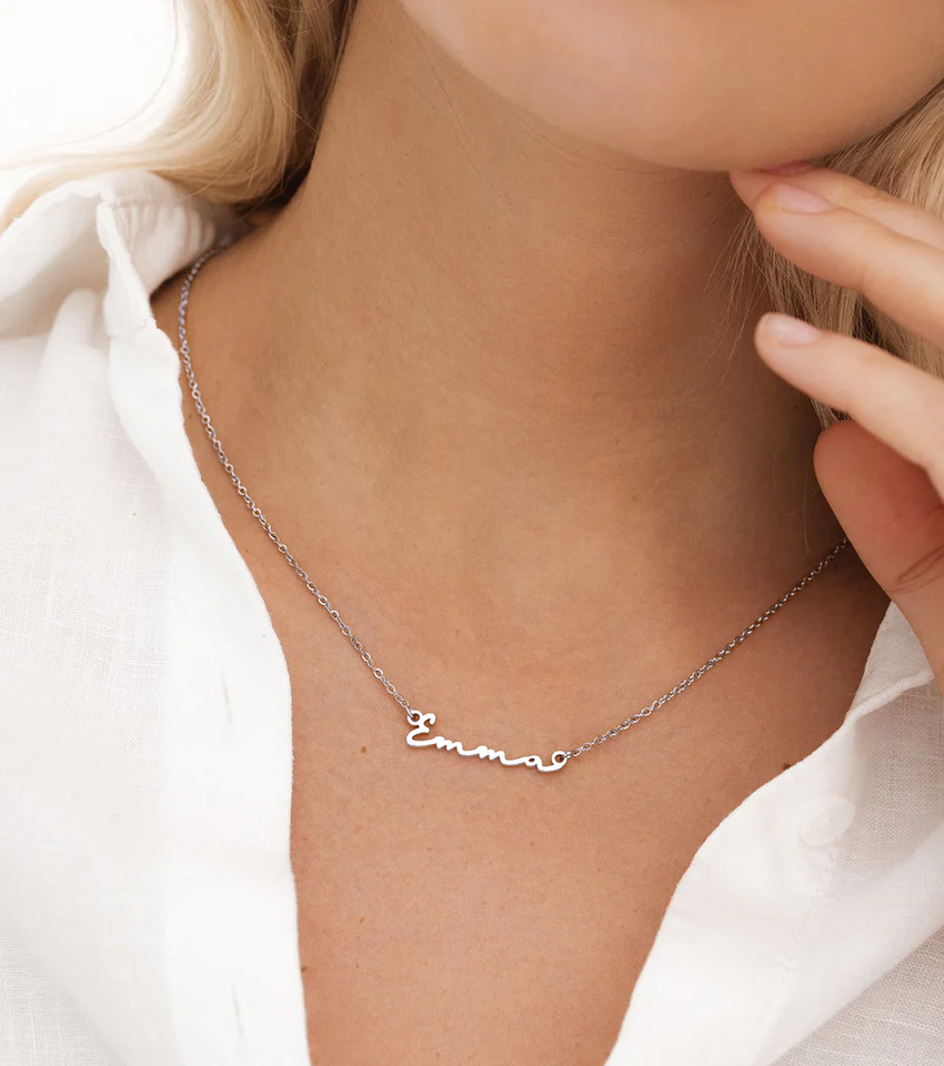 Signature Name Necklace (Silver)