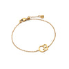 Double Initial Crystal Bracelet (Gold)