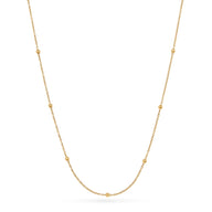 Layering Sphere Chain Necklace 18-20 in (Gold)