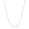 Layering Sphere Chain Necklace 18-20 in (Silver) - Sterling Silver