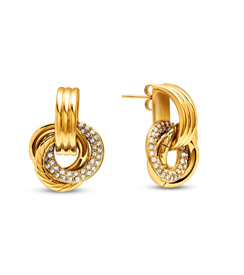 Luxe Pavé Knot Earring (Gold)