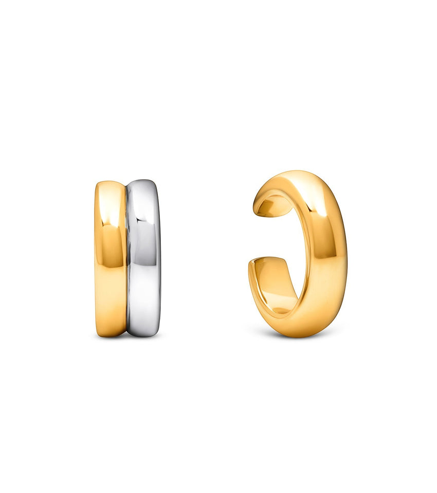 Spotlight Two Tone Ear Cuff Stack (Gold/Silver)