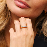 Shine On Crystal Band Ring (Gold)